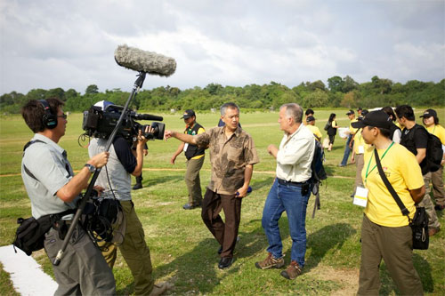 Filming tiger island